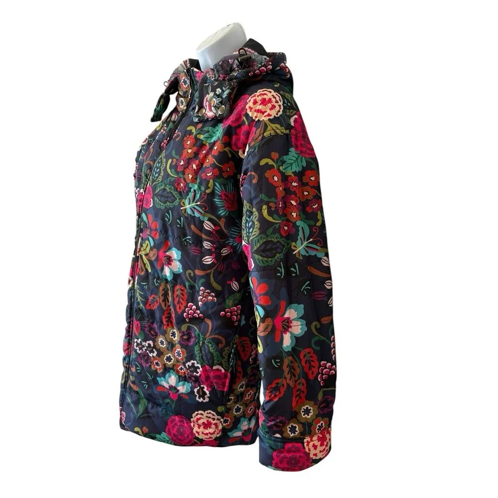 NWOT XS Johnny Was Mauri Puffer Zip Front Hooded Reversible Jacket C40223 $435 - Picture 9 of 16